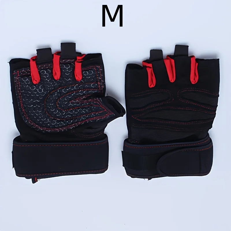 Gym Gloves for Men Women Fitness Weight Lifting Wristband Gloves Body Building Training Sports Exercise Cycling Glove Shockproof - Sun Studio