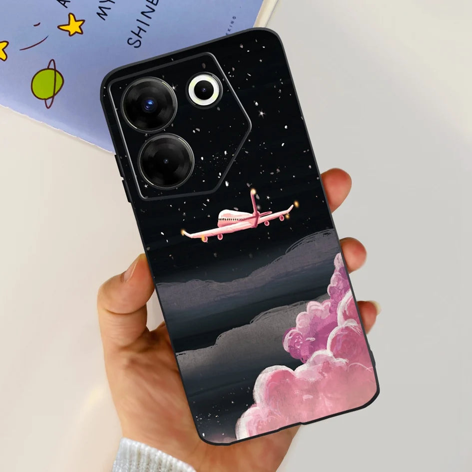 For Tecno Camon 20 Pro 5G Case 2023 Cute Love Heart Football Slim Cover Soft Silicone Funda For Tecno Camon20 Pro 5G CK8n Bumper