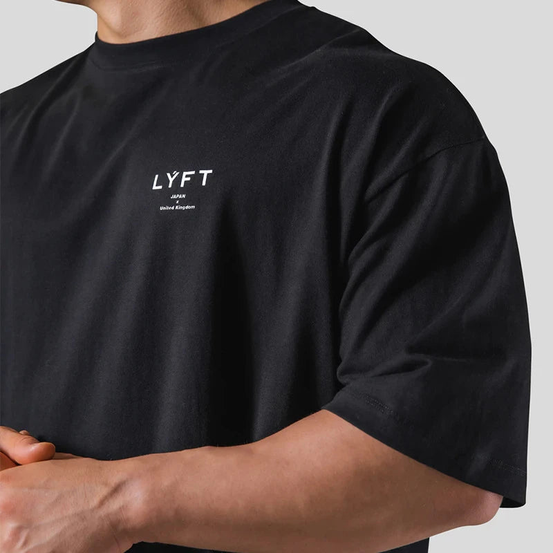 Gym Fitness Shirt Men Running Sport Loose T-shirt Short Sleeve Cotton Tee Tops Summer Male Bodybuilding Training Workout Apparel - Sun Studio