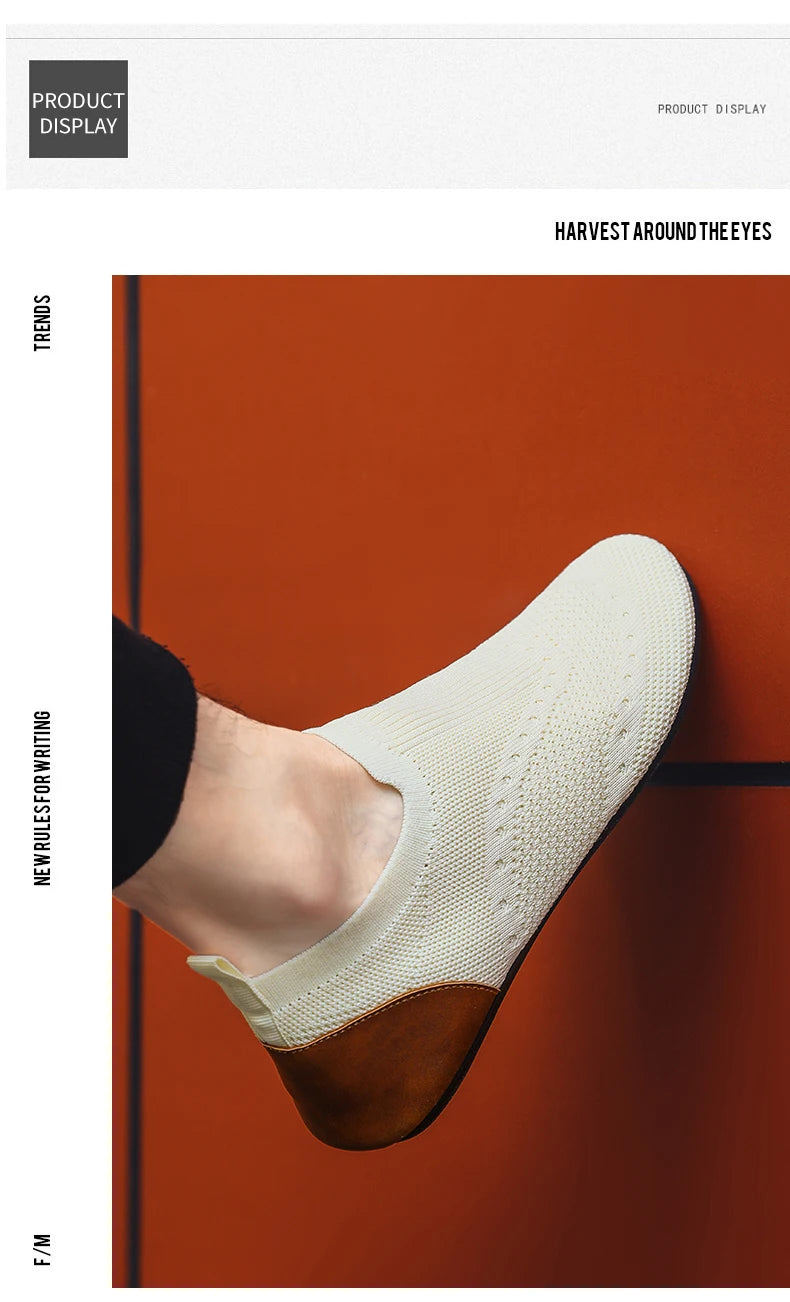 YRZL Loafers Men Soft Driving Moccasins High Quality Flats Male Walking Shoes Breathable Mesh Casual Loafers Slip on Mens Shoes - Sun Studio