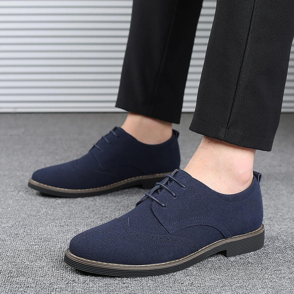 Men's Casual Business Lace-Up Hiking Work Shoes Classic Comfortable Wear-Resistant Soft-Soled Men's Shoes - Sun Studio