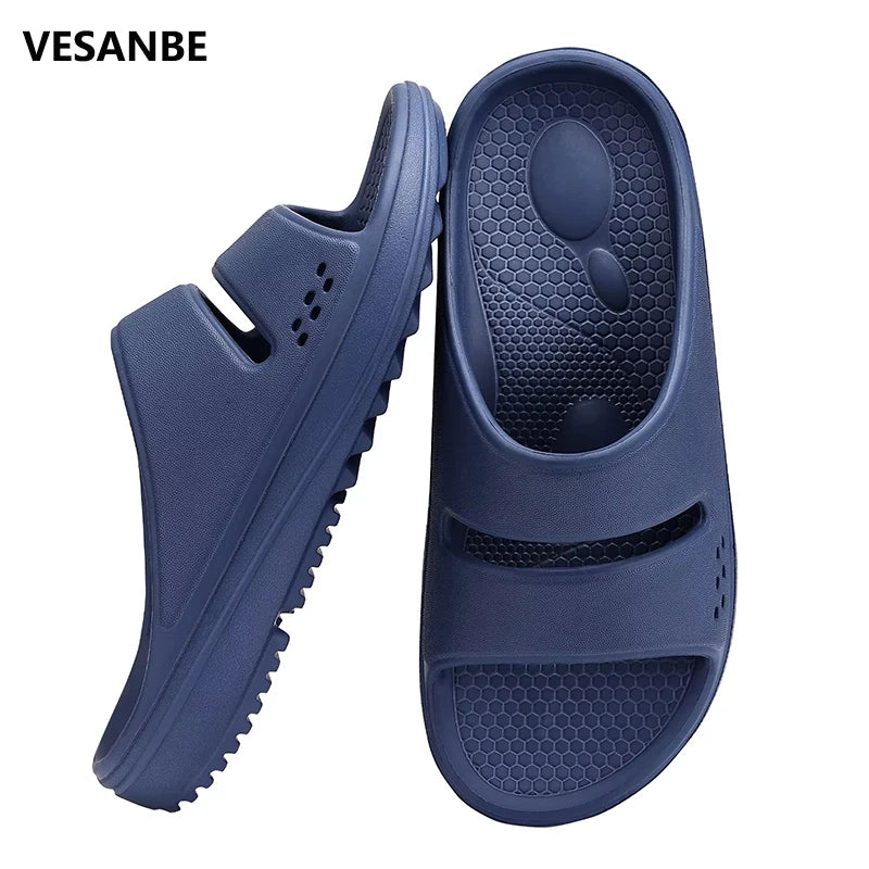VESANBE Men Recovery Slides Women Arch Support Slides Summer Beach Sandals Light Orthotic Men Sandals Outdoor Breathable Sandals - Sun Studio