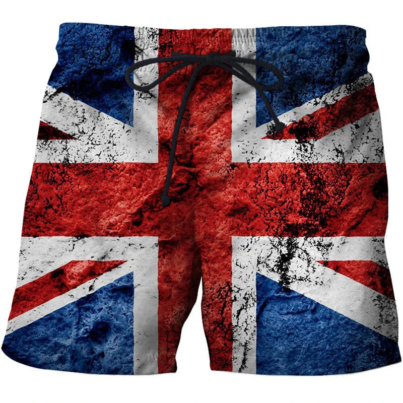 Men's Swimwear Shorts American Flag 3d Surfing Board Short Kids Beach Shorts Men Trunk USA Flag Swimsuit Sports Pants Briefs Boy - Sun Studio