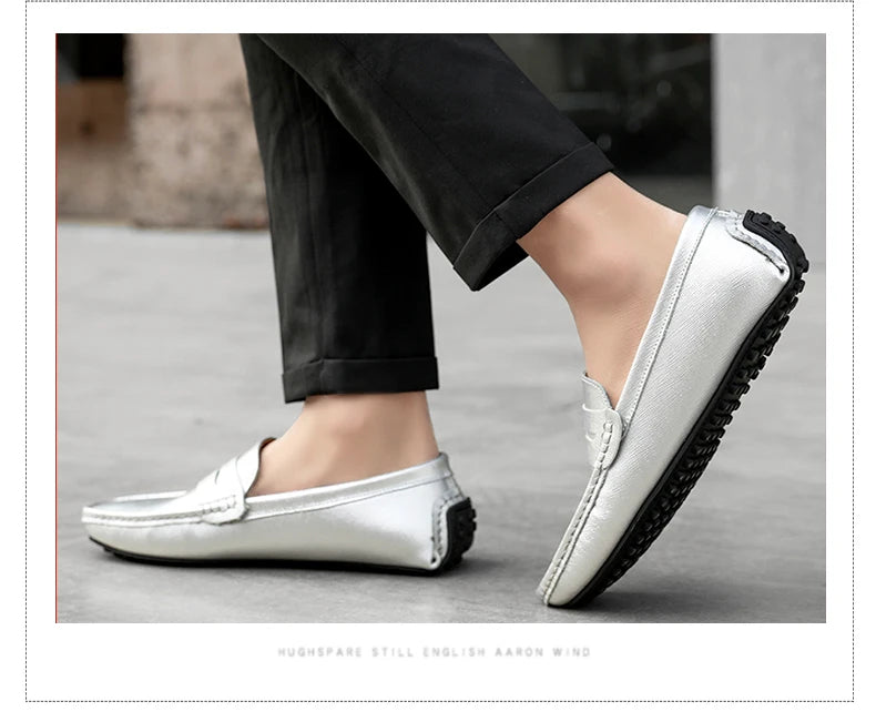 DEKABR Loafers Shoes Men Fashion Shoes New Spring Comfy Men's Flats Moccasins Classic Original Leather Men Casual Shoes - Sun Studio