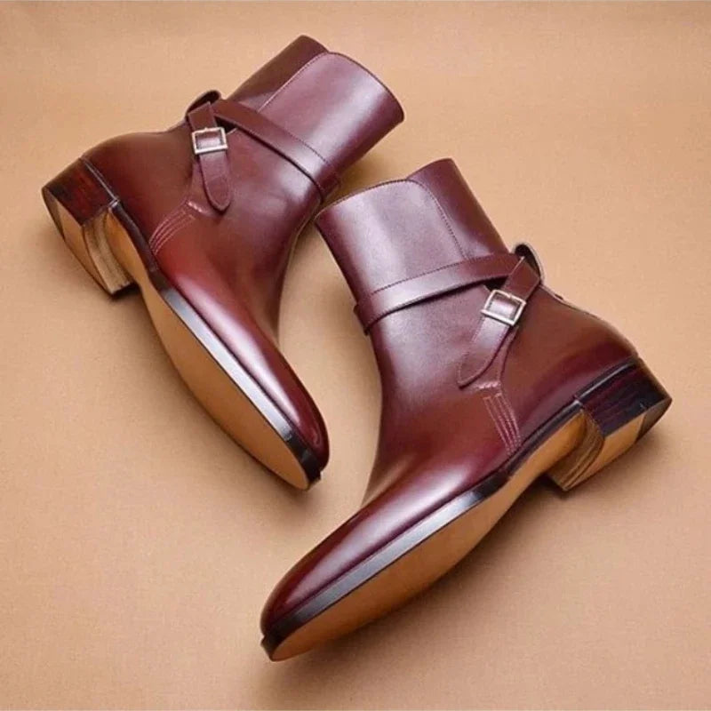 European Station New Men Pointed Chelsea Boot Side Buckle Casual Classic Size 38-48 Male Boots - Sun Studio