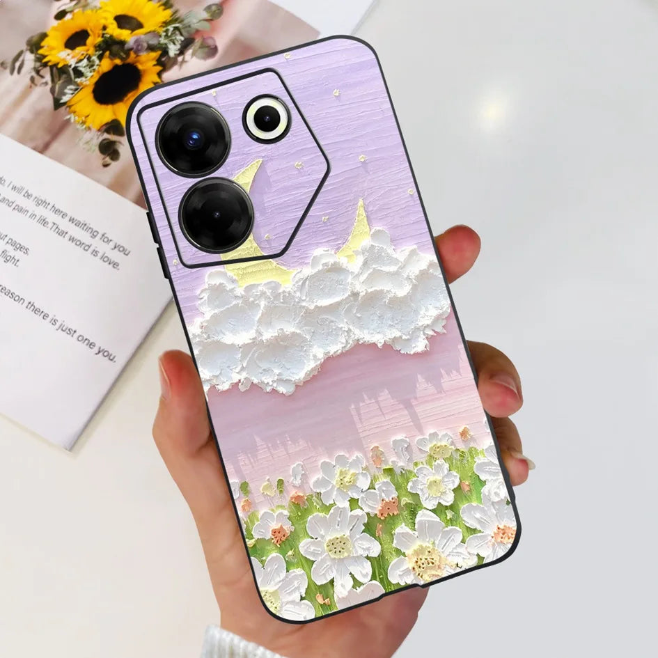 For Tecno Camon 20 Pro 5G Case 2023 Cute Love Heart Football Slim Cover Soft Silicone Funda For Tecno Camon20 Pro 5G CK8n Bumper