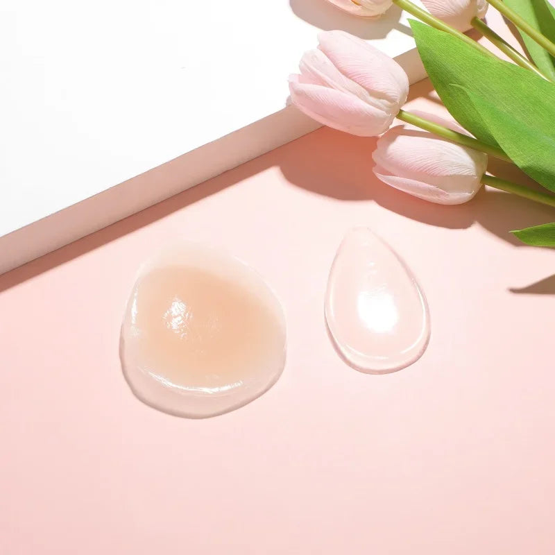 2Pcs/Set Private Concealer Silicone Pads Part Reusable Nursing Adhesive Swimsuit Sticker Women Protector Invisible Parts - Sun Studio