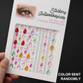 1 Stück Gesicht Diamant-Gem-Sticker, 5D, bunte Strass-Tattoo-Aufkleber, für Festival, Nagel, Körper-Make-up, Bling-Schmuck, DIY Gesichtssticker