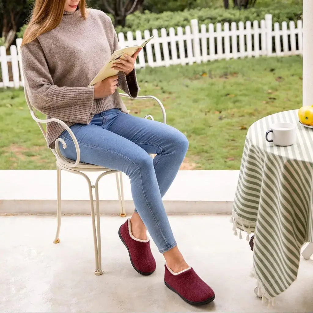 Asgard Winter Cotton Slippers For Men Outdoor Non-slip Warm Slippers Indoor Memory Foam Home Slippers Fashion Casual Furry Shoes - Sun Studio