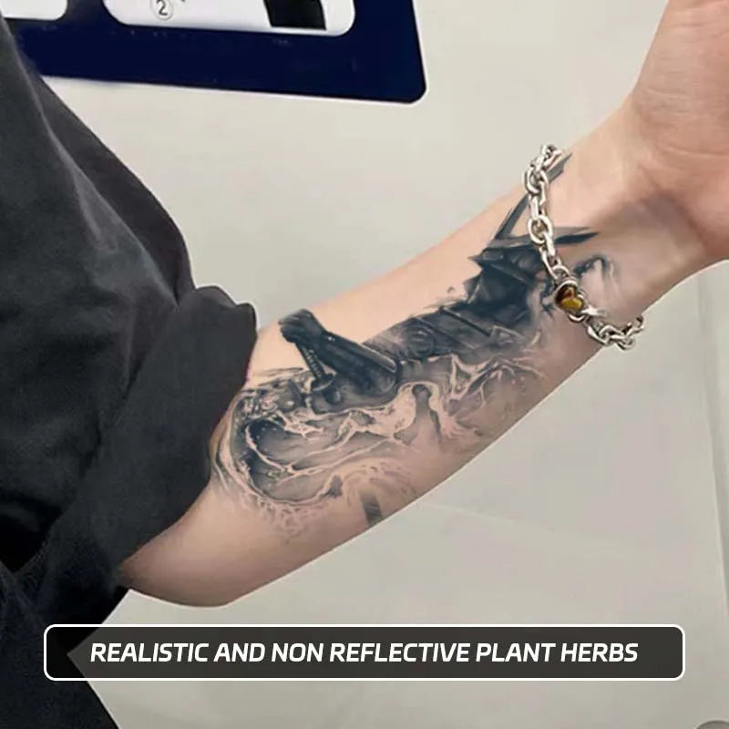 Japanese Aesthetic Samurai Juice Tattoo Stickers Waterproof Durable Bodyguard Knife Semi-permanent Fake Tattoo Arm Simulation - Sun Studio