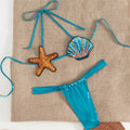 2025 New Sexy Low Waisted Bikini Set Swimsuit Starfish Swimwear Women Solid Strappy Beachwear Bathing Suits Brazilian Biquini - Sun Studio