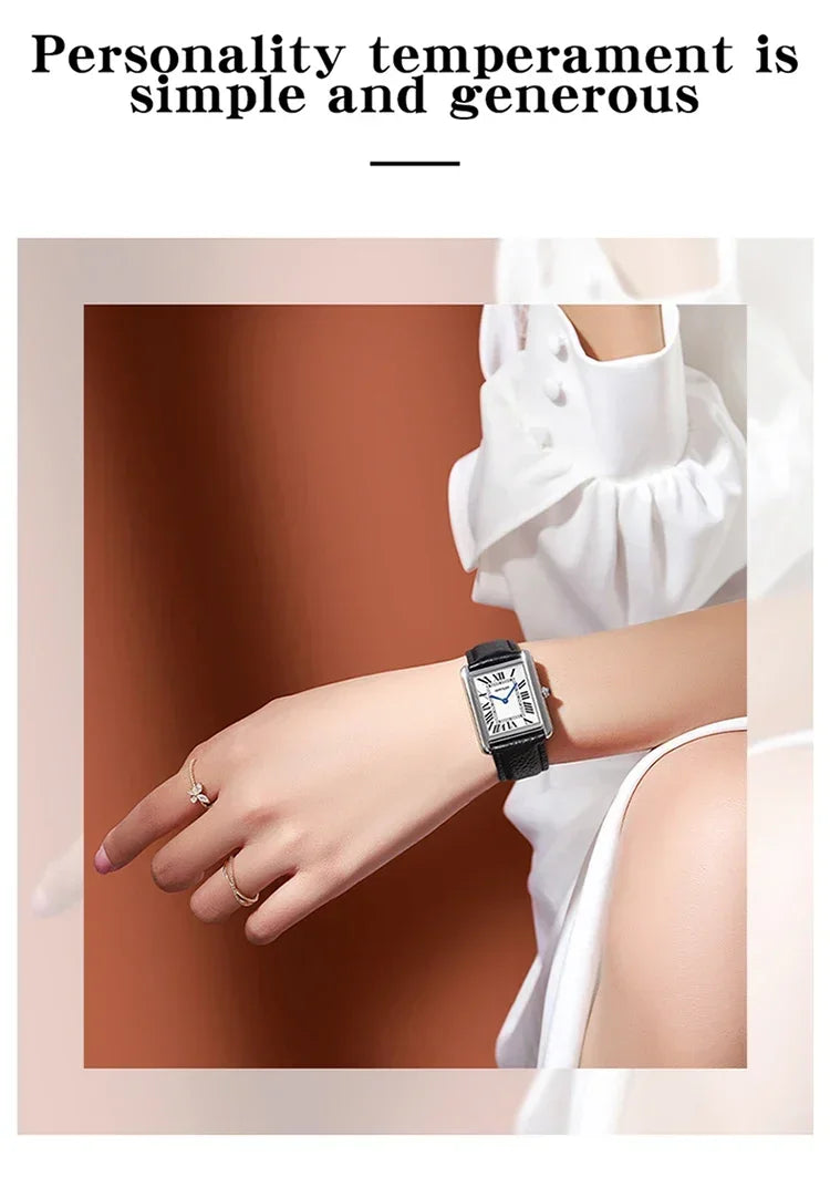 SANDA 9031/1108 Luxury Couple Quartz Watches for Men & Women, Waterproof Sport Casual Watch, Scratch Resistant Leather Strap - Sun Studio