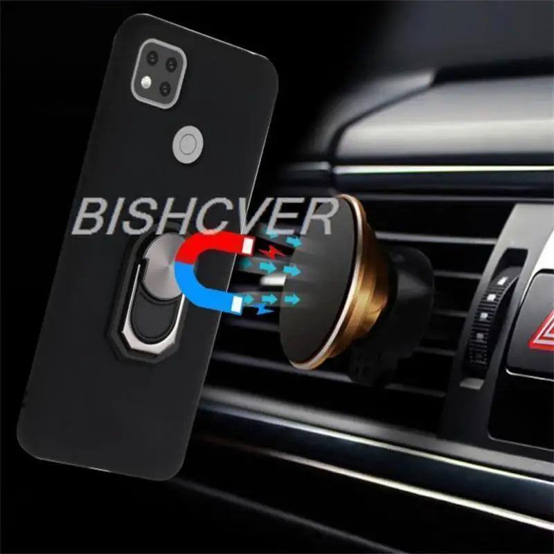 Magnet Phone Case For ZTE Blade 20 Smart Shockproof Soft TPU Silicone Cover For ZTE Blade 20 Smart Case With Ring Holder - Sun Studio