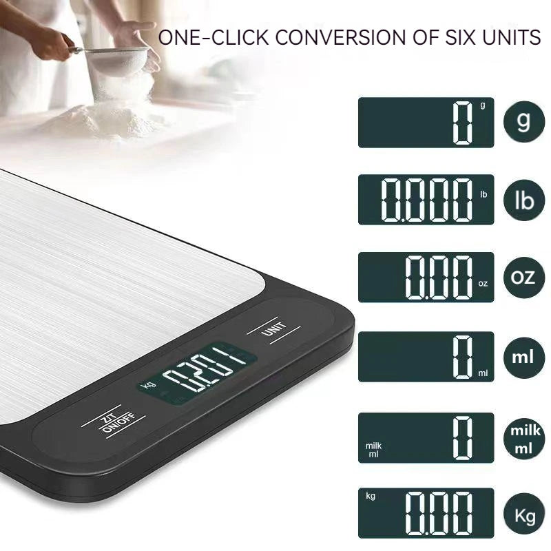 10kg Digital Kitchen Scale Baking Gram Weight Scales LCD Digital Display Electronic Table Scale Personal Healthy Diet Food Scale - Sun Studio