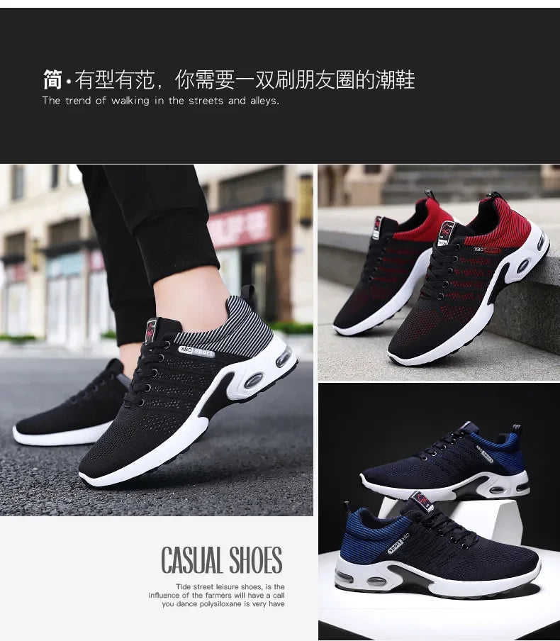 Shoes men 2025 new trend men's shoes breathable lace-up running Korean version light casual sports - Sun Studio