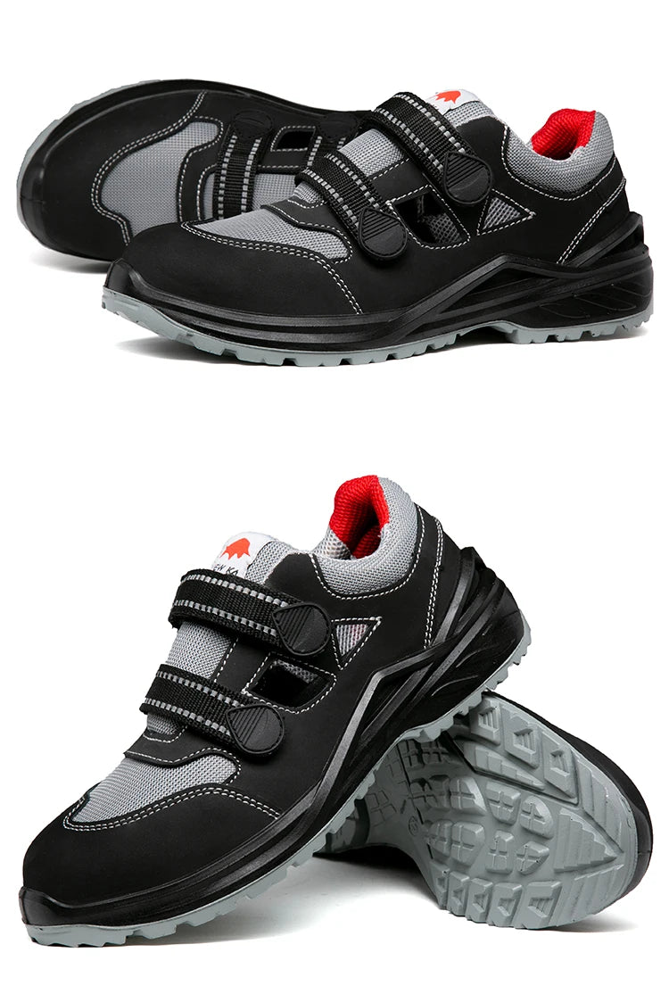 Sommer Sicherheitsschuhe Herren Baustelle Arbeitsschuhe Verschleißfest Rutschfeste Atmungsaktive Sandalen Für Herren Unzerstörbare Schuhe