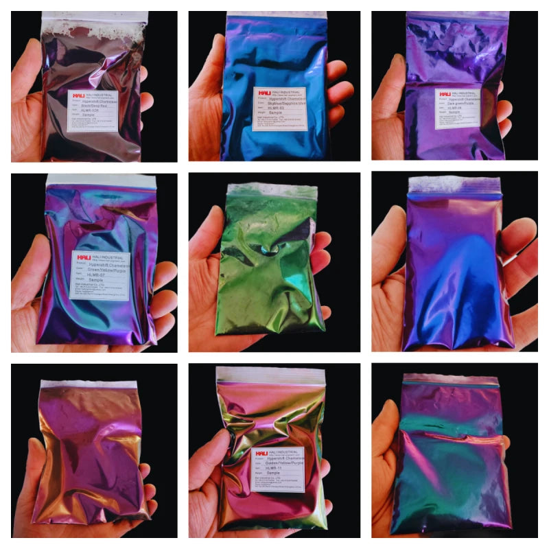 1G/Jar Super Chameleon Automotive Paint Pigment Powder Hypershift Chameleon Pigment Colorshift Blue/Red/Purple Item:HLMR-46 - Sun Studio