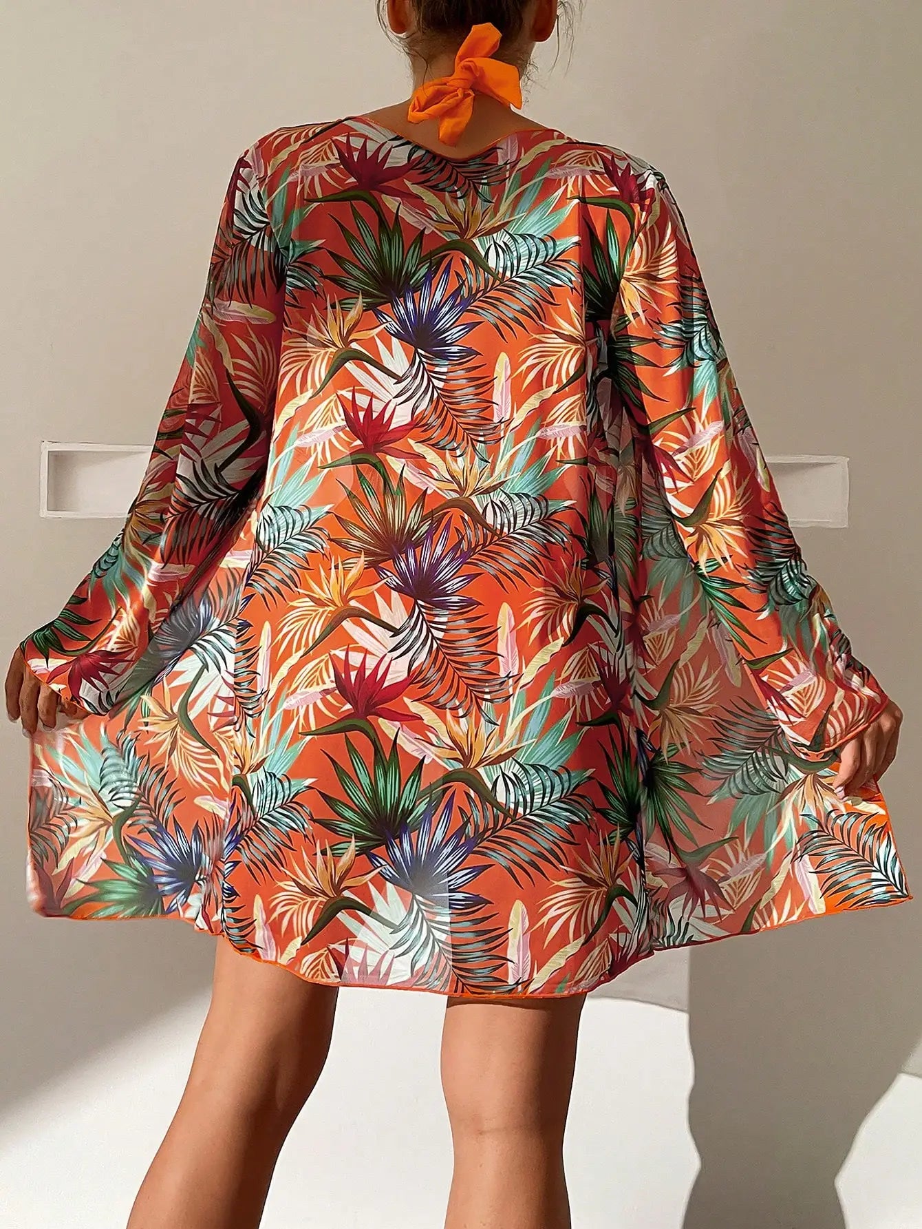 Halter Print Bikini 2026 Women Swimsuit With Kimono High Waist Swimwear Female Bathers Bathing Swimming Swim Suit Beachwear - Sun Studio