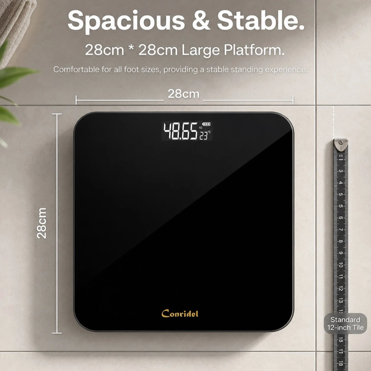 28CM MAX180kg Weight Loss Weighing Device LED Display Weight Scale USB Charging Precision Electronic Scale for Home Office Adult - Sun Studio