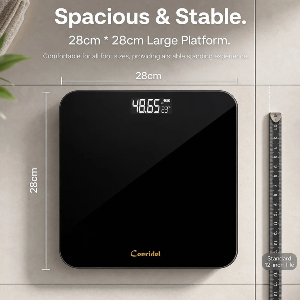 28CM MAX180kg Weight Loss Weighing Device LED Display Weight Scale USB Charging Precision Electronic Scale for Home Office Adult - Sun Studio