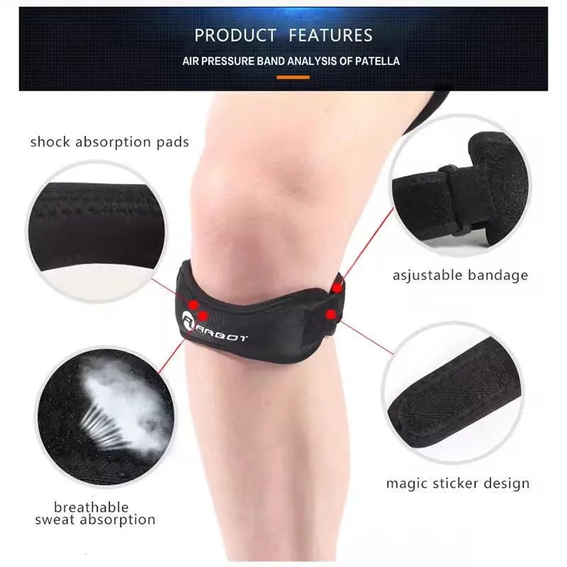 1 Piece Knee Patellar Tendon Knee Support Strape Brace Adjustable Shock Absorption Compression Knee Pad Sleeve for Basketball - Sun Studio