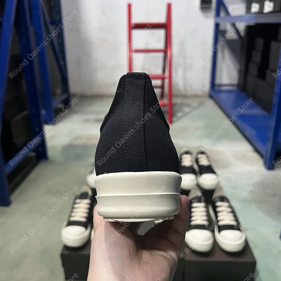 Casual Shoes Men Canvas  Low Top Quality Ro Lace Up Thick Sole Breathable Luxury Designer Classic Trainers Women Flat Sneakers - Sun Studio