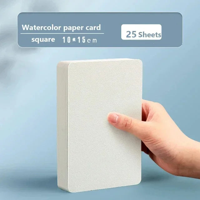 Square/Round Watercolor Paper 300g 25 sheets Professional Water Color Paper Postcard For Painting School Supplies - Sun Studio