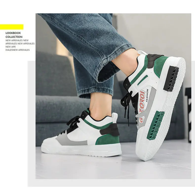Herren Skateboard Schuhe Hohe Oberteile Studenten Freizeit Sportschuhe Atmungsaktive Rutschfeste Schuhe Modische Hohe Sneakers für Herren