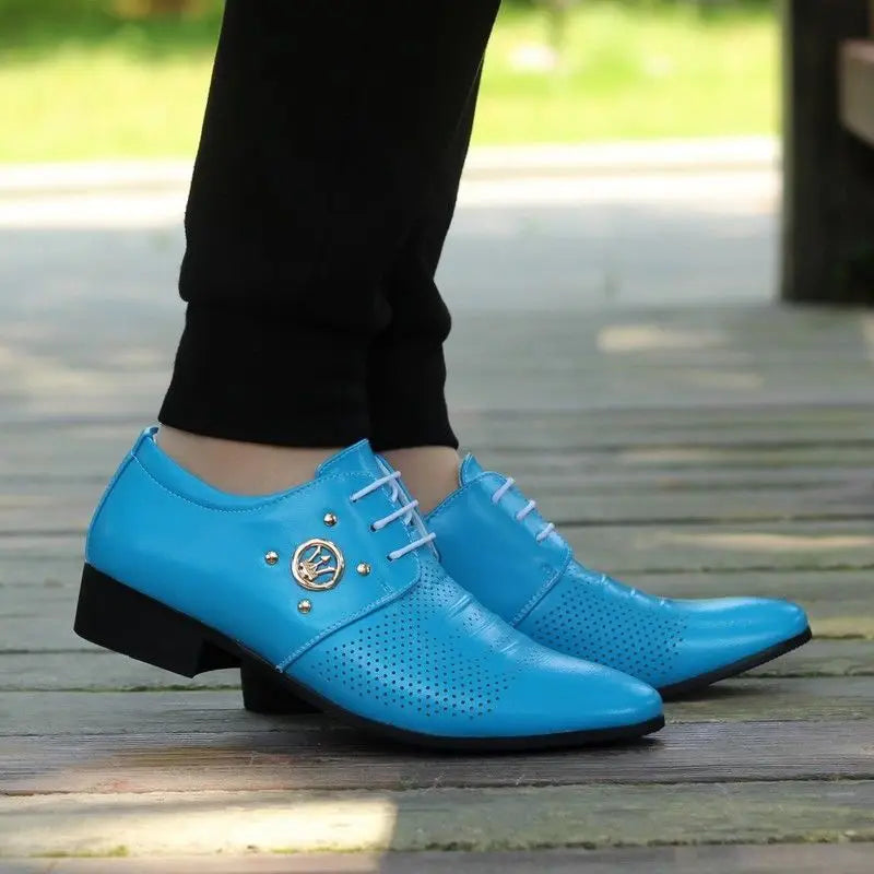 Summer Leather Shoes for Men Male Leather Fashion Business Luxury Colorful Party Dress Shoes Loafers 남성구두 Sapatos Masculinos - Sun Studio