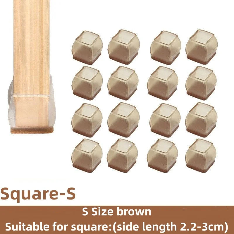 16Pcs Silicone Furniture Non-Slip Legs Pads Chair Leveling Feet Mat Hardwood Floors From Scratches Protectors Mat Home Decor - Sun Studio