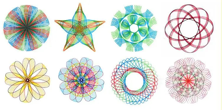 Funny Interlocking Gears Wheels Spirograph Drawing Toys Set Creative Educational Toy for Children Painting Drawing Accessories - Sun Studio