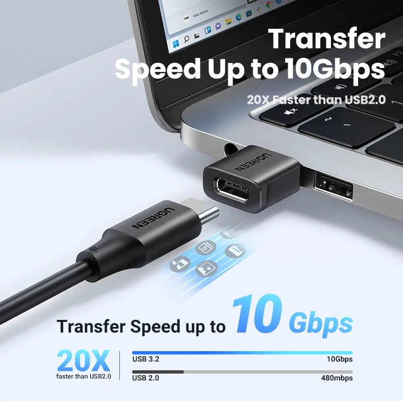 UGREEN USB 3.1 Type C OTG Adapter USB A Male to USB C Female Cable Converters For Macbook Samsung S10 Huawei USB To Type-c OTG - Sun Studio
