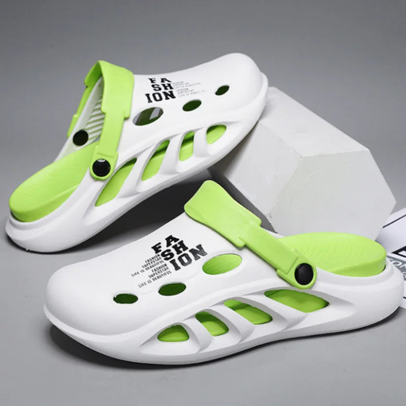 Men's Sandals Fashion Slippers EVA Hole Shoes 2025 Men Outdoor Thick-soled Casual Shoes Couple Home Beach Sandals Flip Flops 슬리퍼 - Sun Studio
