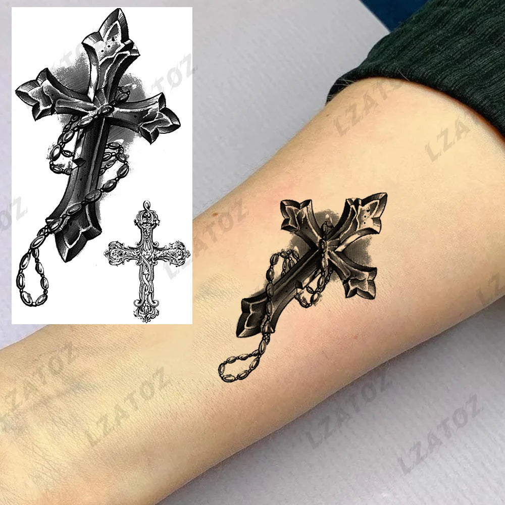Einzigartige dreieckige Ozeanwelle Temporäre Tattoos für Männer Frauen realistische Tiger Löwe Fake Tattoo Aufkleber Spruch Transfer Kunst Tattoos
