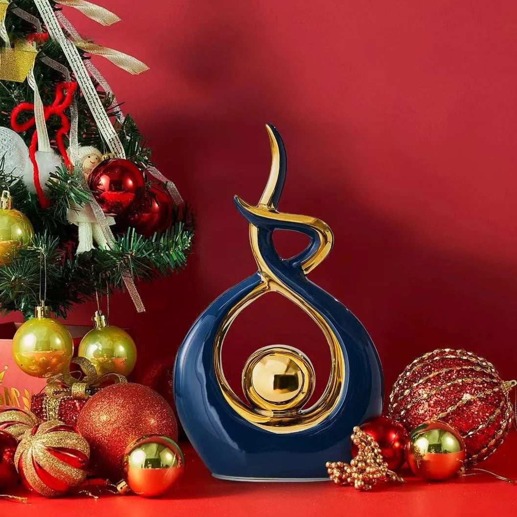 Modern Ceramic Feng Shui Ornaments Attract Wealth And Prosperity Home Living Room TV Cabinet Wine Cabinet Furnishing Decorations - Sun Studio