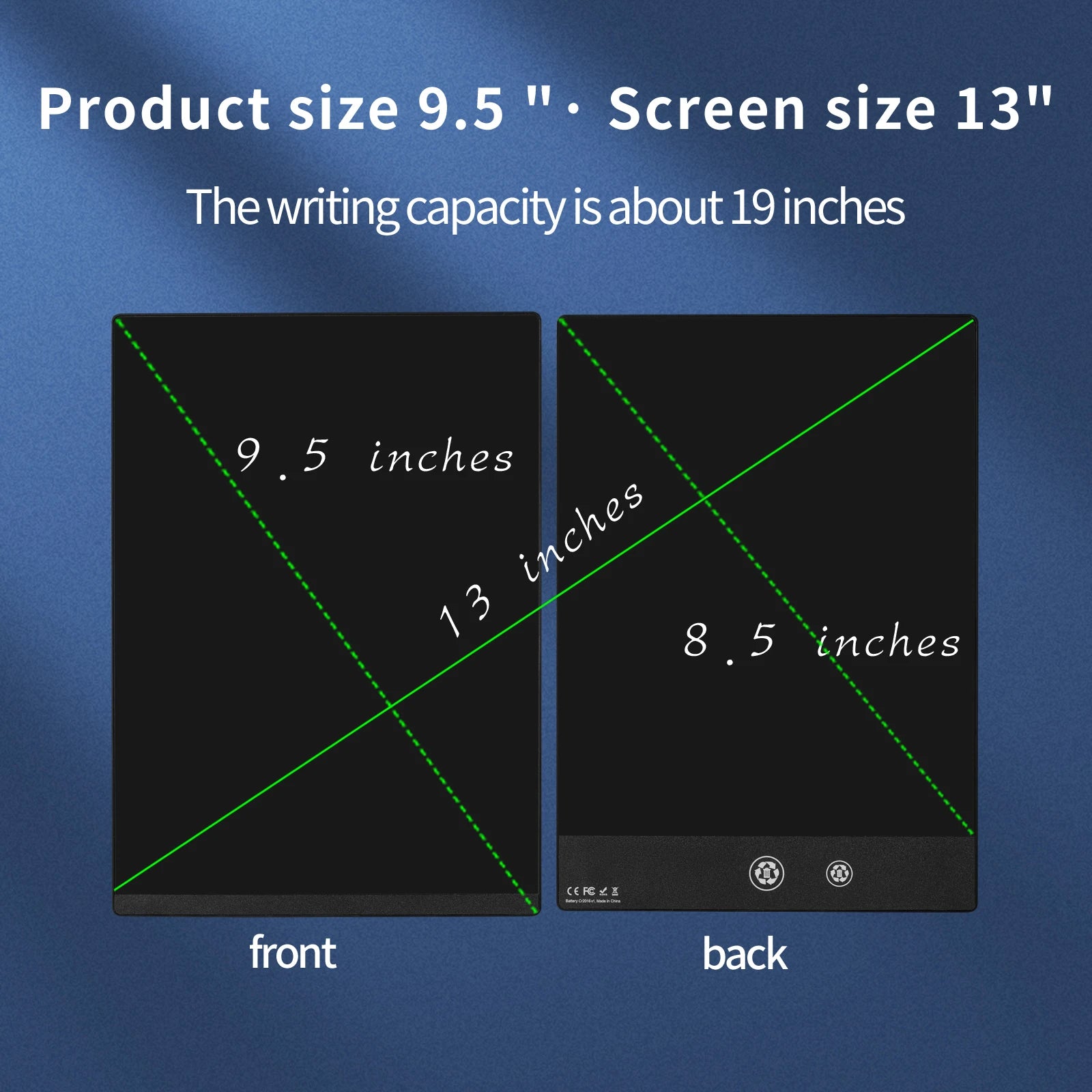 New 9.5 Inch Full Screen Superfine Handwriting Lcd Writing Tablet Drawing Board Electronic Superfine Notepads Educational - Sun Studio