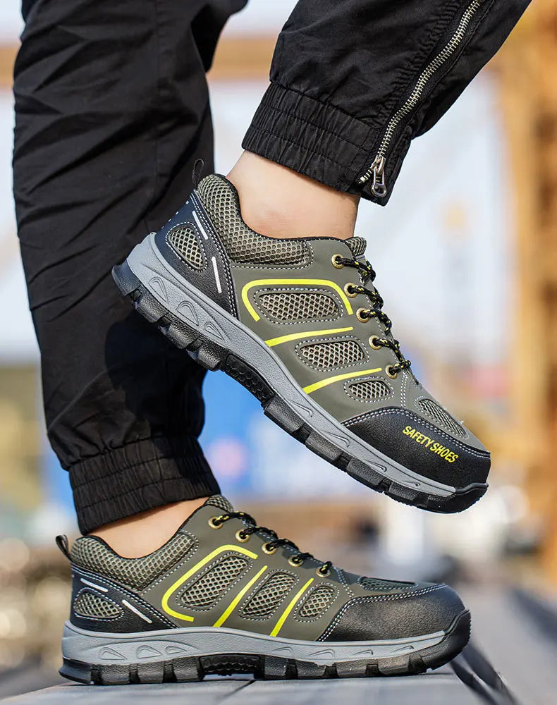 NYWOOH Male Steel Toe Safety Shoes Indestructible Construction Work Shoes Protection Footwear Breathable Hiking Boots For Men - Sun Studio