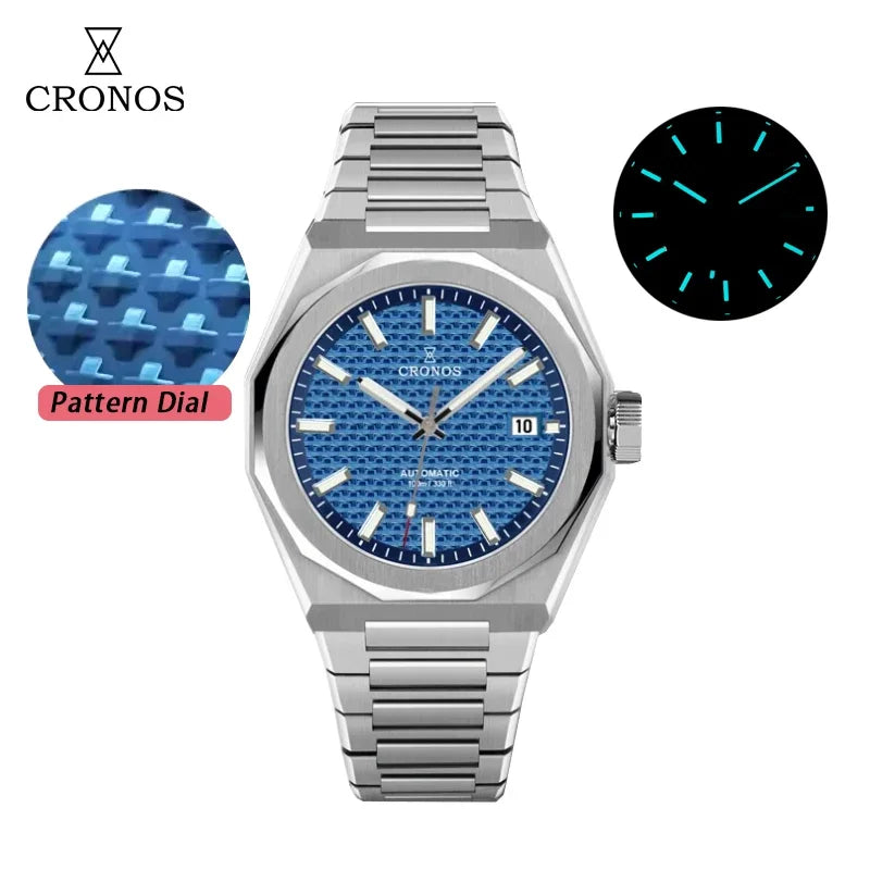 2025 Cronos L6028 New Dial Limited 39mm PT5000 See-through Caseback Men Automatic Wristwatches 10ATM Lumious V3 Watches for Men - Sun Studio