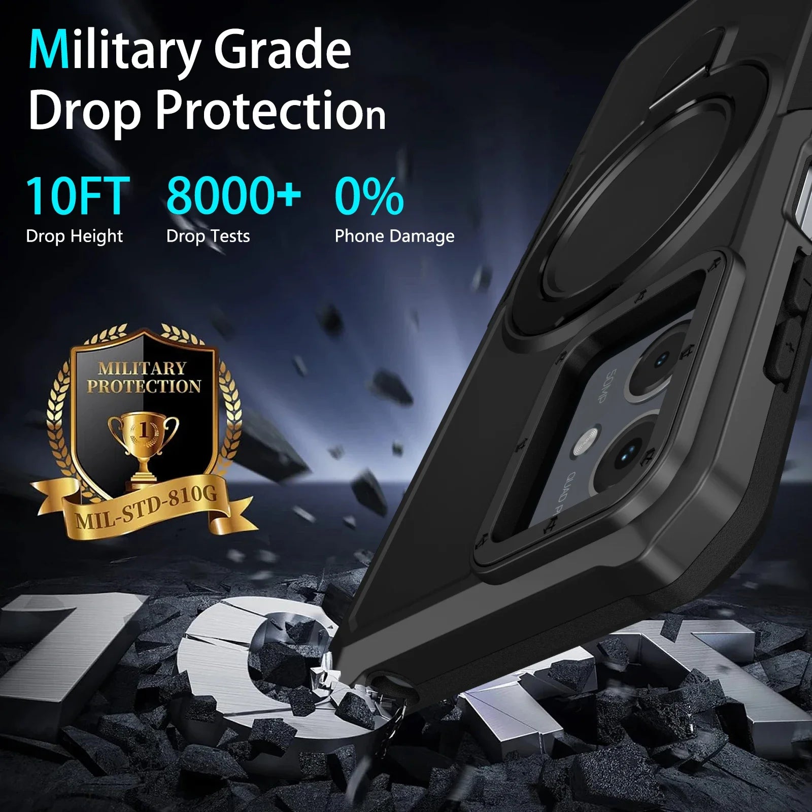 Military Grade Armor Case For Motorola Moto E14 G04S G04 G24 G54 G14 G84 G22 E13 Cover Shockproof Stand Holder Coque Shell Funda - Sun Studio