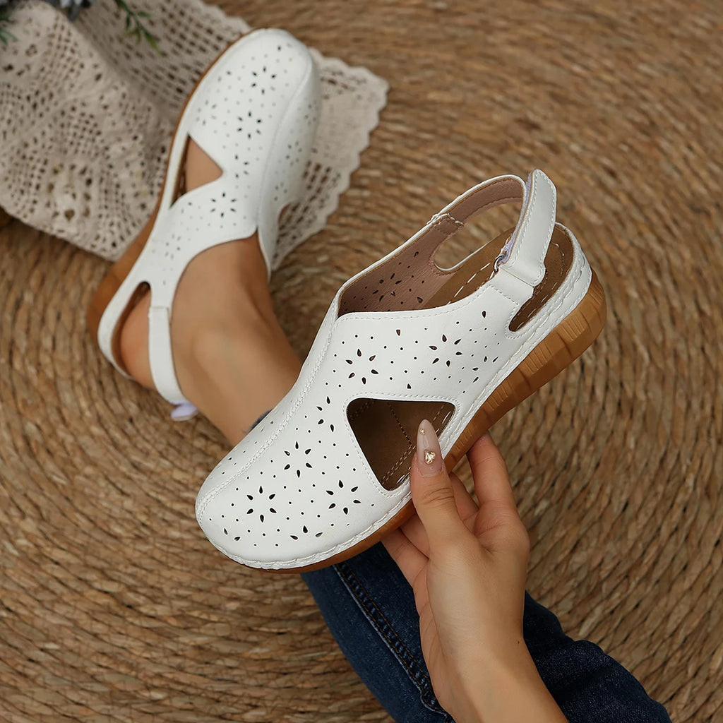 Summer Women 2026 Sandals Platform Fashion Sandals Hollow Out Buckle Roman Style Shoes Women Lightweight Slip-On Shoes Ladies - Sun Studio