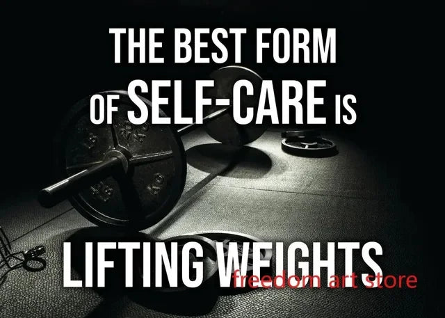 Gym Motivation Muscle Man Bodybuilding Fitness Strength Barbell Art Poster Canvas Painting  Wall Print Picture for Home Gym Deco - Sun Studio