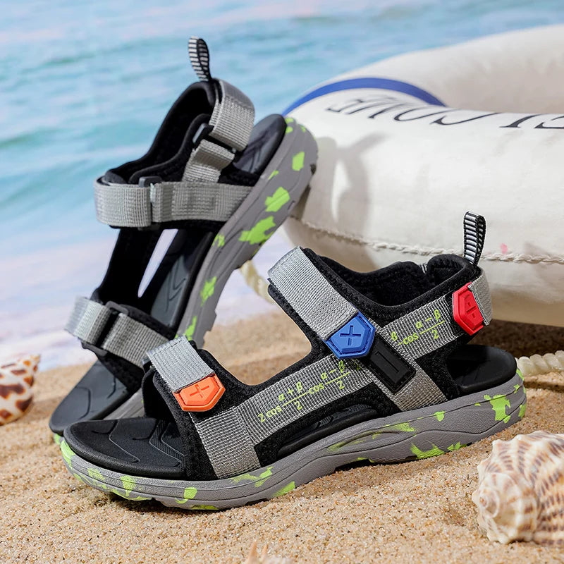 Summer Sandals for Boys Girls Non-Slip Outdoor Children Beach Shoes Lightweight Soft Sole Breathable Kids Walking Sandalias - Sun Studio
