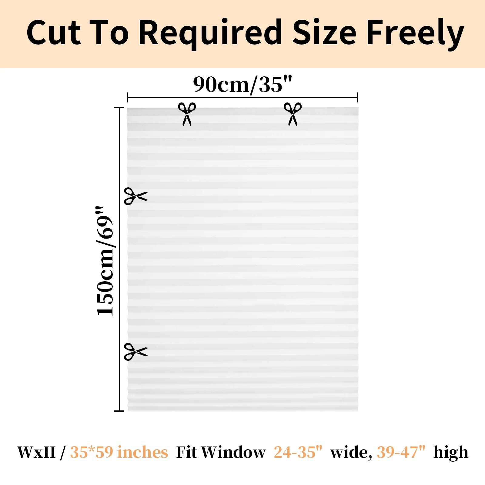 Simple Pleated Window Shades Non-Woven Fabric Self-Adhesive No Drill Blackout Curtains Living Room Bedroom Bathroom Home Decor - Sun Studio