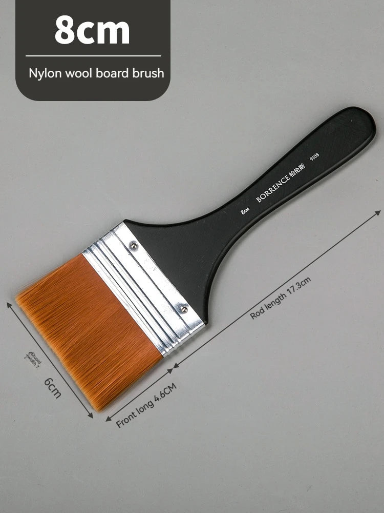 Borrence 1/2/3/5pcs Memory Nylon Paint Brushes Set for Acrylic Oil Drawing Watercolor Wooden Painting Brush Tools Art Supplies - Sun Studio