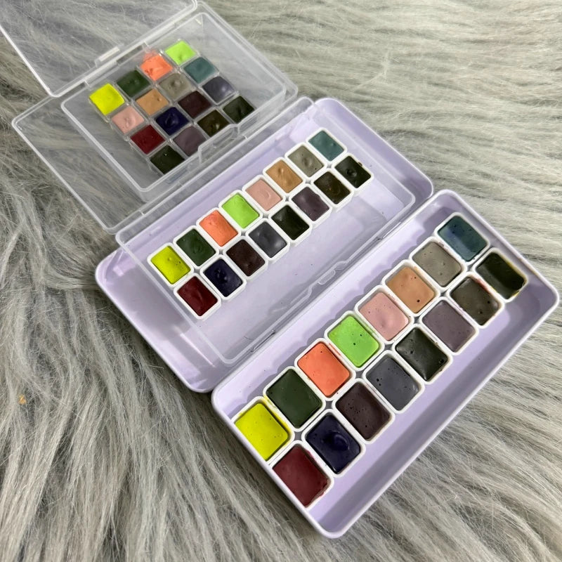 New SuperVision Layered Color Watercolor Pigment 16 Colors 0.5/1/2ML Portable Watercolor Packaging Student Painting Art Supplies - Sun Studio