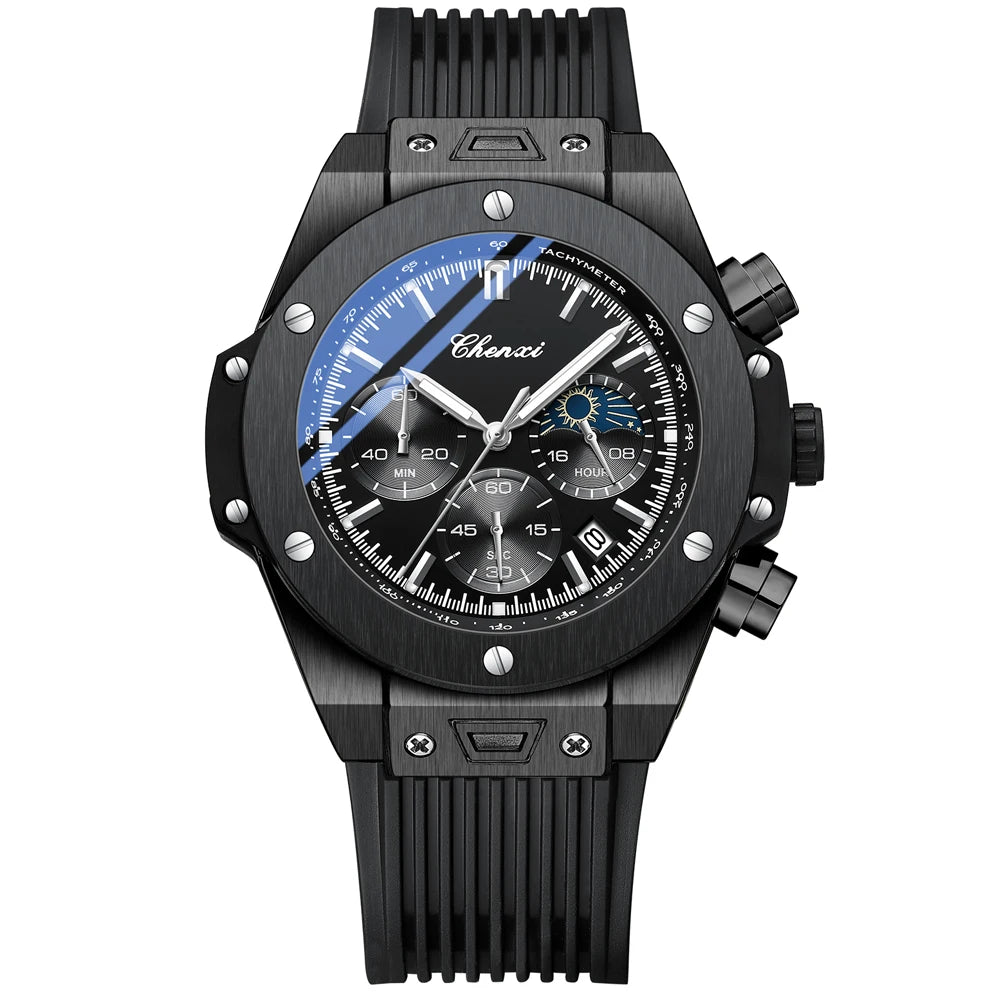 CHENXI Top Marke Luxus Uhren für Herren Kreative Mode Leuchtendes Zifferblatt mit Chronograph Uhr Männliche Freizeit Armbanduhren