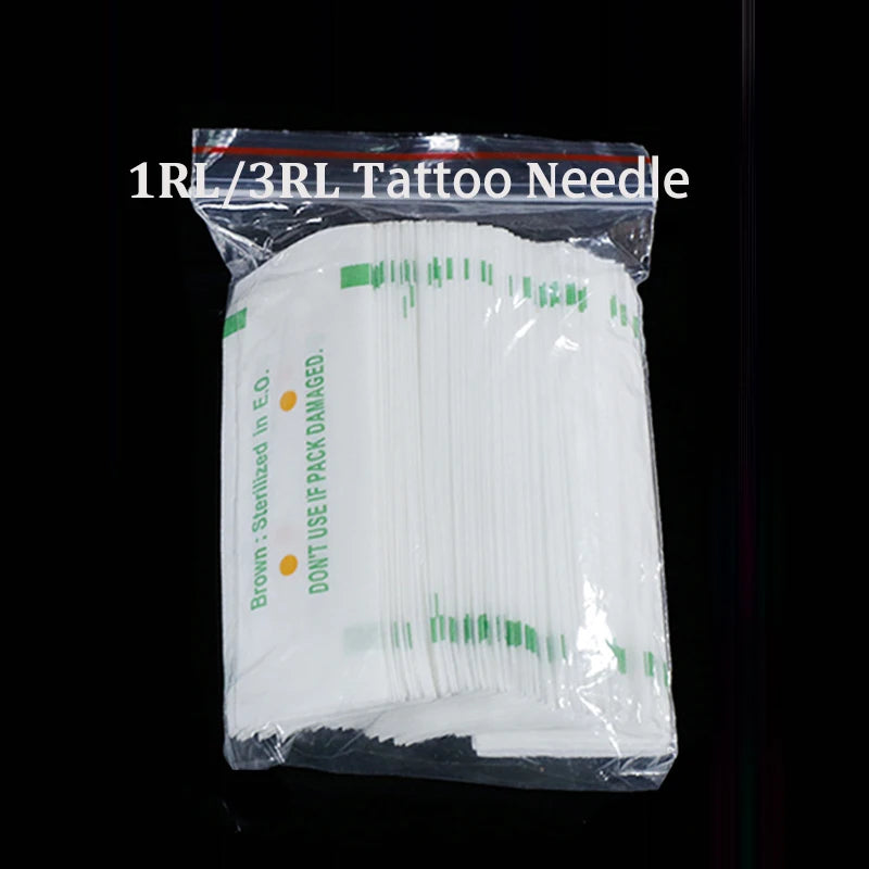 100pcs 3RL/1RL Permanent Makeup Needle Disposable Sterilized Professional Tattoo Needles for Tattoo Eyebrow Machine PMU Needles - Sun Studio