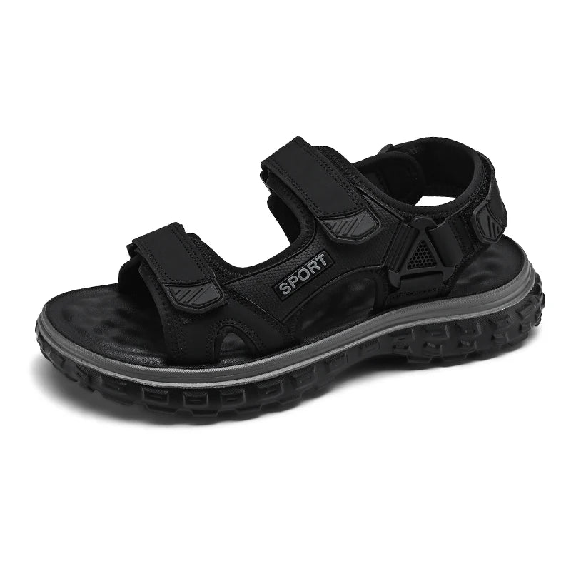 Sandals men summer fashion new style outdoor wear soft sole wear-resistant anti slip anti odor breathable dual-use beach sandals - Sun Studio
