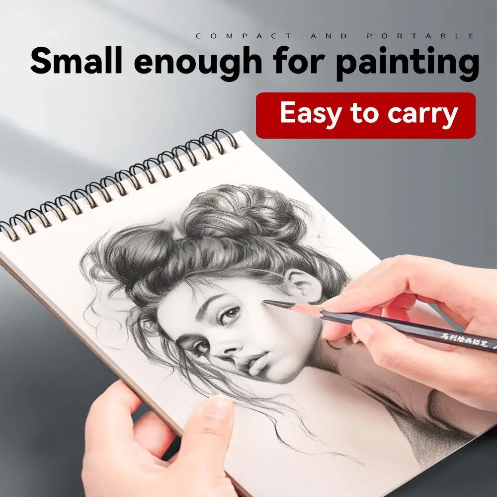 30 Sheets 8K 16K Coil Sketchbook Spiral Bound Eco-Friendly Thick Drawing Paper Acid Free A4 A5 A6 Artist Sketch Pad Oil Painting - Sun Studio