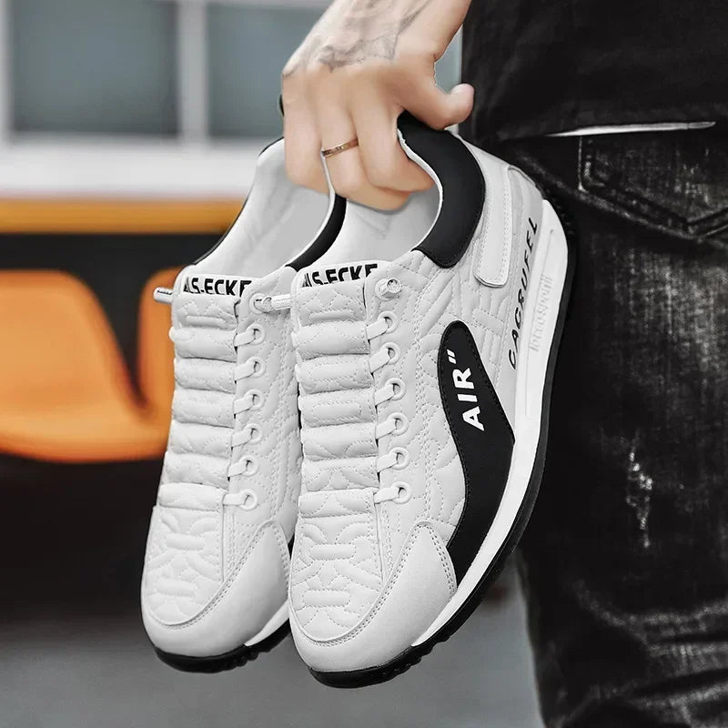 Men's Casual Thick Soled Sneakers Breathable Shoes New Autumn Men Slip on Antiskid Walking Flats Shoes Fashion Vulcanized Shoes - Sun Studio